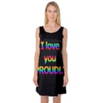 I love you proudly Sleeveless Satin Nightdress