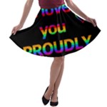 I love you proudly A-line Skater Skirt