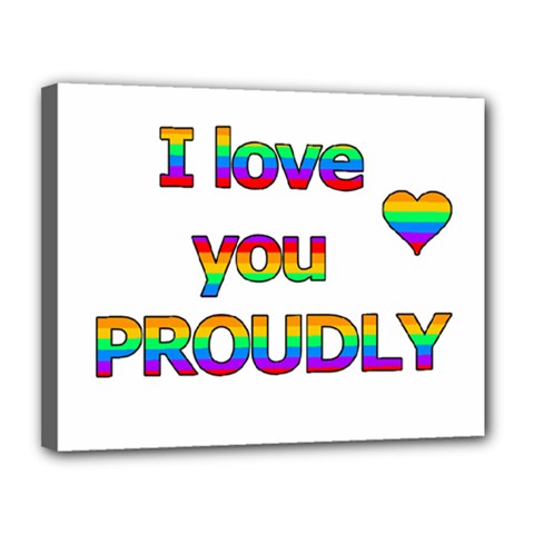 I Love You Proudly 2 Canvas 14  X 11  by Valentinaart