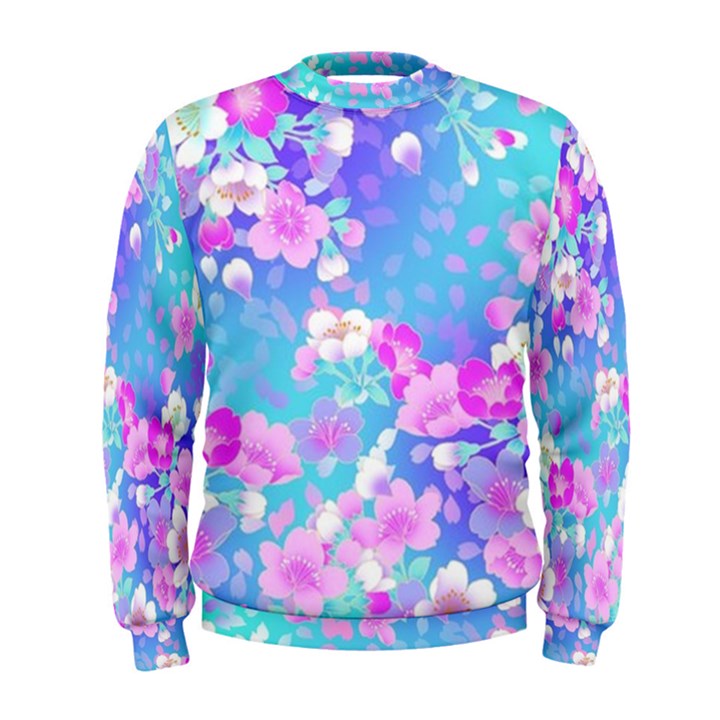 colorful pastel  flowers Men s Sweatshirt