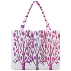 Magical Pink Trees Mini Tote Bag by Valentinaart