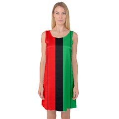 Kwanzaa Colors African American Red Black Green  Sleeveless Satin Nightdress by yoursparklingshop