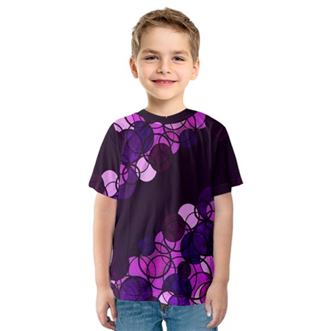 Purple Bubbles Kids  Sport Mesh Tee by Valentinaart