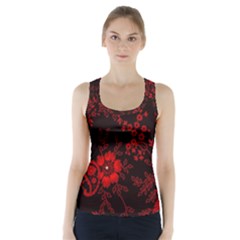 Small Red Roses Racer Back Sports Top by Brittlevirginclothing