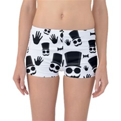 Gentlemen - Black And White Boyleg Bikini Bottoms by Valentinaart