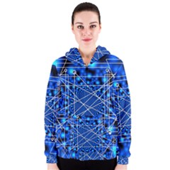 Network Connection Structure Knot Women s Zipper Hoodie by Amaryn4rt