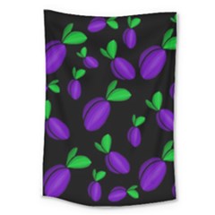 Plums Pattern Large Tapestry by Valentinaart