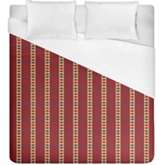 Pattern Background Red Stripes Duvet Cover (king Size)