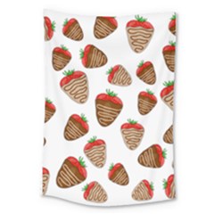 Chocolate Strawberries  Large Tapestry by Valentinaart