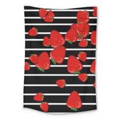 Strawberries  Large Tapestry by Valentinaart