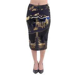 Christmas Advent Candle Arches Midi Pencil Skirt by Amaryn4rt