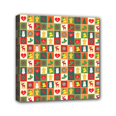 Pattern Christmas Patterns Mini Canvas 6  X 6  by Amaryn4rt