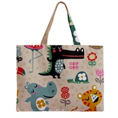 Lovely Cartoon Animals Zipper Mini Tote Bag by Brittlevirginclothing