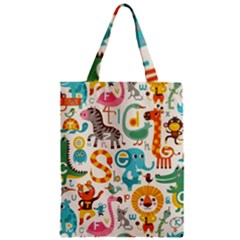 Lovely Small Cartoon Animals Zipper Classic Tote Bag by Brittlevirginclothing