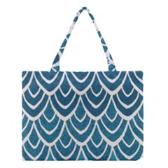 Blue Fish Scales  Medium Tote Bag by Brittlevirginclothing