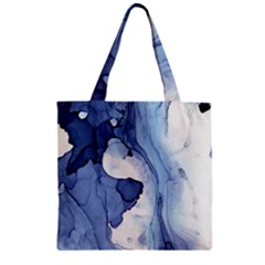 Paint In Water Zipper Grocery Tote Bag by Brittlevirginclothing