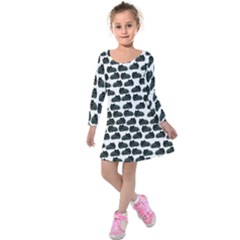 Black Cat Kids  Long Sleeve Velvet Dress by Brittlevirginclothing