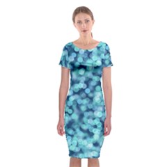 Blue Light  Classic Short Sleeve Midi Dress by Brittlevirginclothing