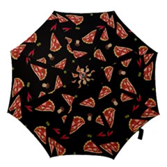 Pizza Slice Patter Hook Handle Umbrellas (medium) by Valentinaart