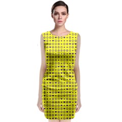 Heart Circle Star Seamless Pattern Classic Sleeveless Midi Dress by Amaryn4rt