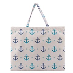 Sailor Anchor Zipper Large Tote Bag by Brittlevirginclothing
