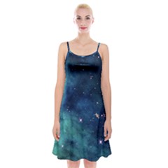 Space Spaghetti Strap Velvet Dress