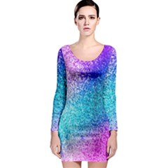 Rainbow Sparkles Long Sleeve Bodycon Dress by Brittlevirginclothing
