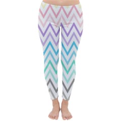 Colorful Wavy Lines Classic Winter Leggings by Brittlevirginclothing