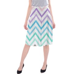 Colorful Wavy Lines Midi Beach Skirt by Brittlevirginclothing