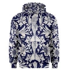 Deep Blue Flower Men s Pullover Hoodie by Brittlevirginclothing