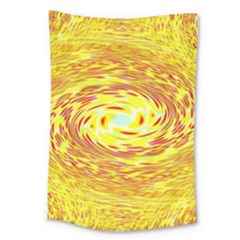 Yellow Seamless Psychedelic Pattern Large Tapestry by Amaryn4rt