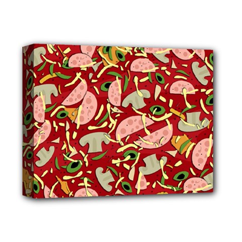 Pizza Pattern Deluxe Canvas 14  X 11  by Valentinaart
