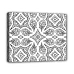 Mandala Line Art Black And White Canvas 10  x 8 