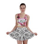 Mandala Line Art Black And White Mini Skirt