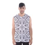 Mandala Line Art Black And White Men s Basketball Tank Top