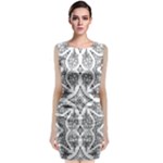 Mandala Line Art Black And White Classic Sleeveless Midi Dress