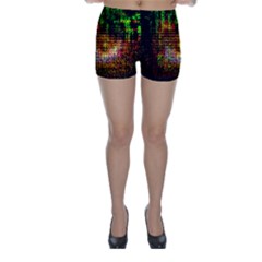 Radar Kaleidoscope Pattern Skinny Shorts by Amaryn4rt