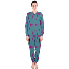 Pattern Background Structure Pink Onepiece Jumpsuit (ladies)  by Nexatart