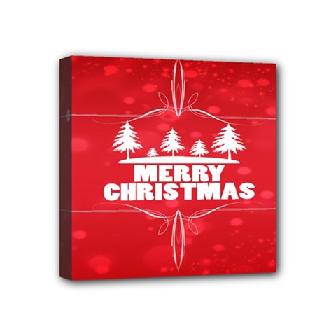 Red Bokeh Christmas Background Mini Canvas 4  X 4  by Nexatart