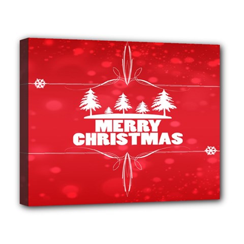 Red Bokeh Christmas Background Deluxe Canvas 20  X 16   by Nexatart