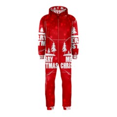 Red Bokeh Christmas Background Hooded Jumpsuit (kids) by Nexatart