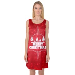 Red Bokeh Christmas Background Sleeveless Satin Nightdress by Nexatart