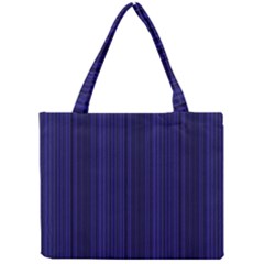 Deep Blue Lines Mini Tote Bag by Valentinaart