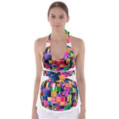 Color Focusing Screen Vault Arched Babydoll Tankini Top by Nexatart