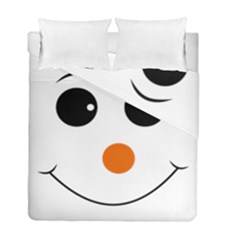 Happy Face With Orange Nose Vector File Duvet Cover Double Side (full/ Double Size)