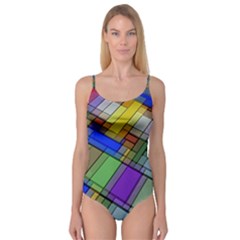 Abstract Background Pattern Camisole Leotard 