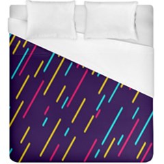 Background Lines Forms Duvet Cover (king Size) by Nexatart