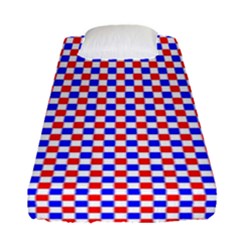 Blue Red Checkered Fitted Sheet (single Size)