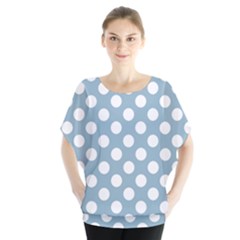 Blue Polkadot Background Blouse