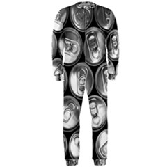 Black And White Doses Cans Fuzzy Drinks Onepiece Jumpsuit (men)  by Nexatart
